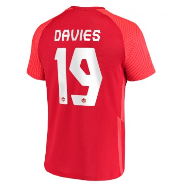 Canada Alphonso Davies #19 Replica Home Stadium Shirt World Cup 2022 Short Sleeve